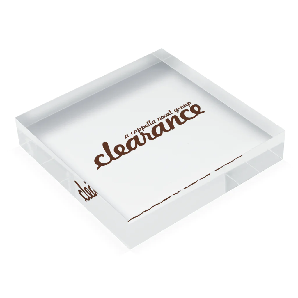 clearance official shopのclearance オフィシャルロゴ グッズ Acrylic Block :placed flat