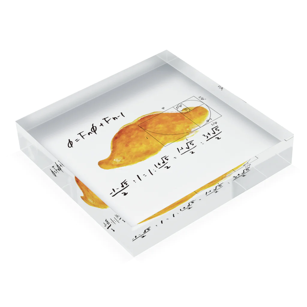 ねこのTシャツやさんのひげっぱんの謎 Acrylic Block :placed flat