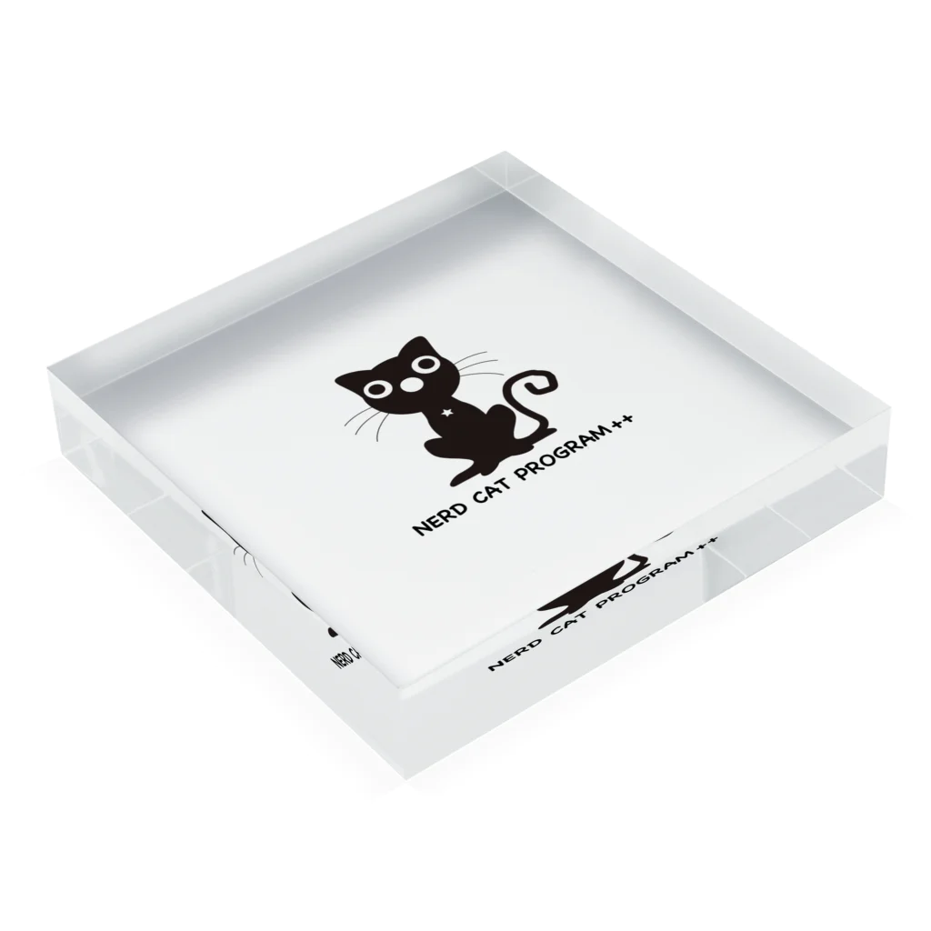 Nerd Cat Program++の©︎Nerd Cat Program++ Acrylic Block :placed flat