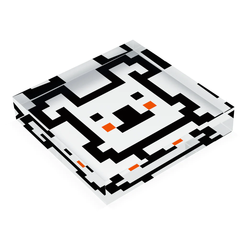 soouのドットのマルチーズ Acrylic Block :placed flat