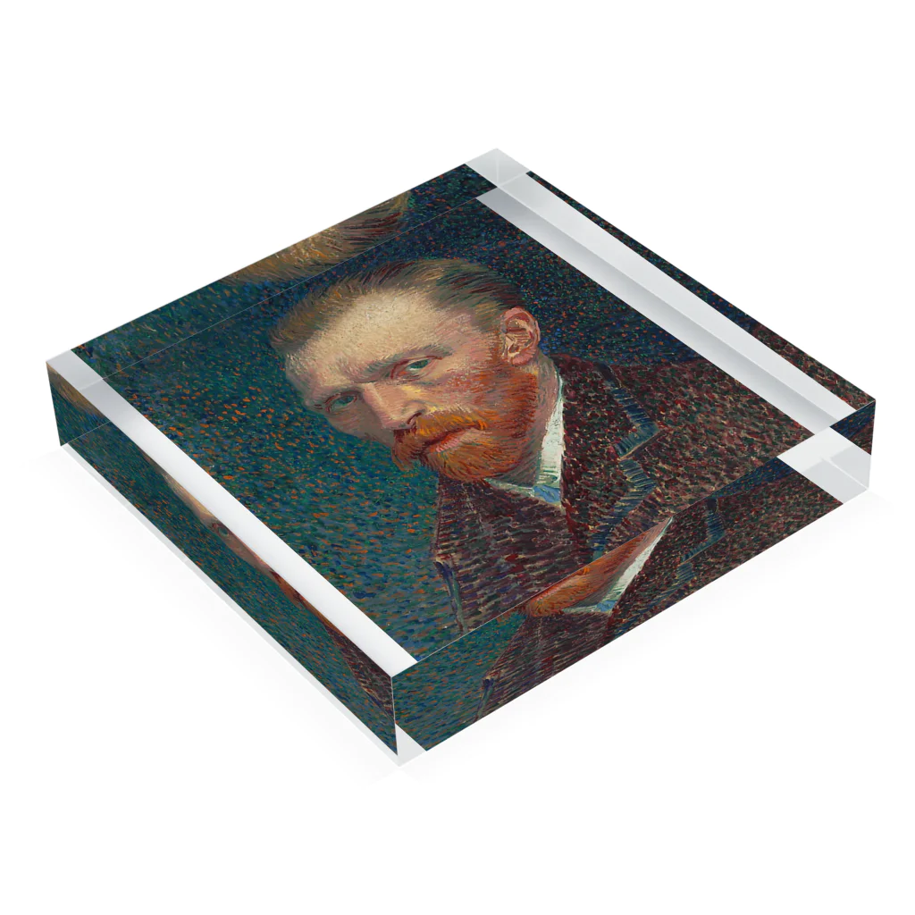 Art Institute ChicagoのSelf-Portrait, 1887 | Vincent van Gogh Acrylic Block :placed flat