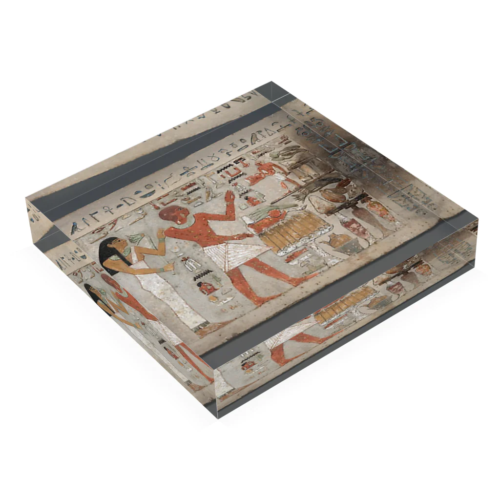 Art Institute ChicagoのStela (Commemorative Stone) of Amenemhat and Hemet, Middle Kingdom, early Dynasty 12 (about 1956–1877 BC) | Ancient Egyptian アクリルブロックの平置き