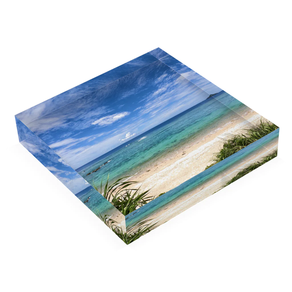 moani islandのOkinawaの一コマ Acrylic Block :placed flat