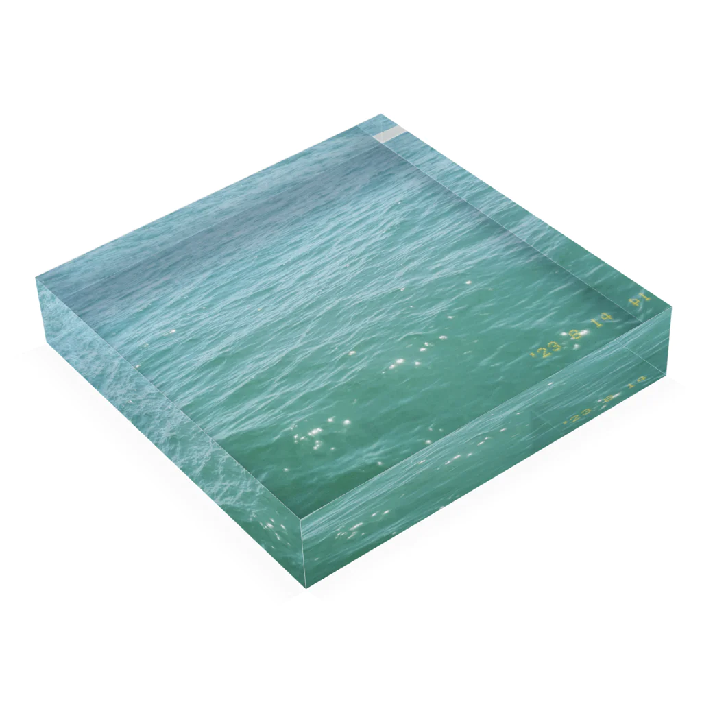 いろんな水面の能古島の水面 Acrylic Block :placed flat