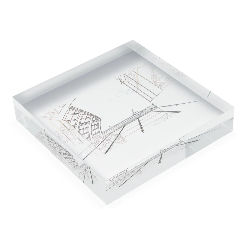 rentalnameの１１０２ Acrylic Block :placed flat