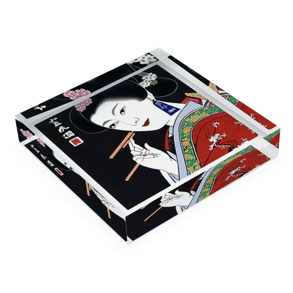 KOKORO商店の「和風美人のアートグッズ」 Acrylic Block :placed flat