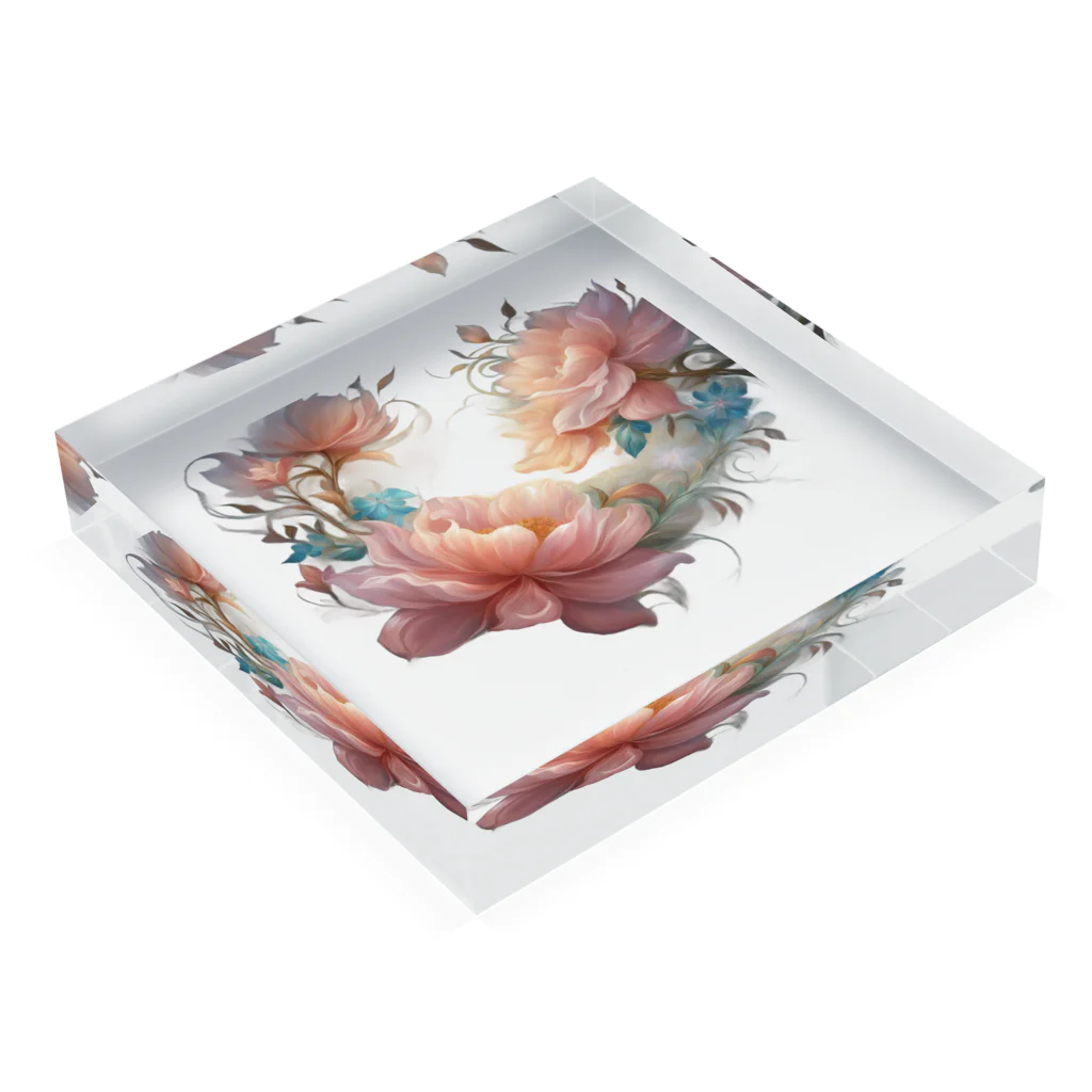 Artistry Blossomsのfantasy Flower Acrylic Block :placed flat