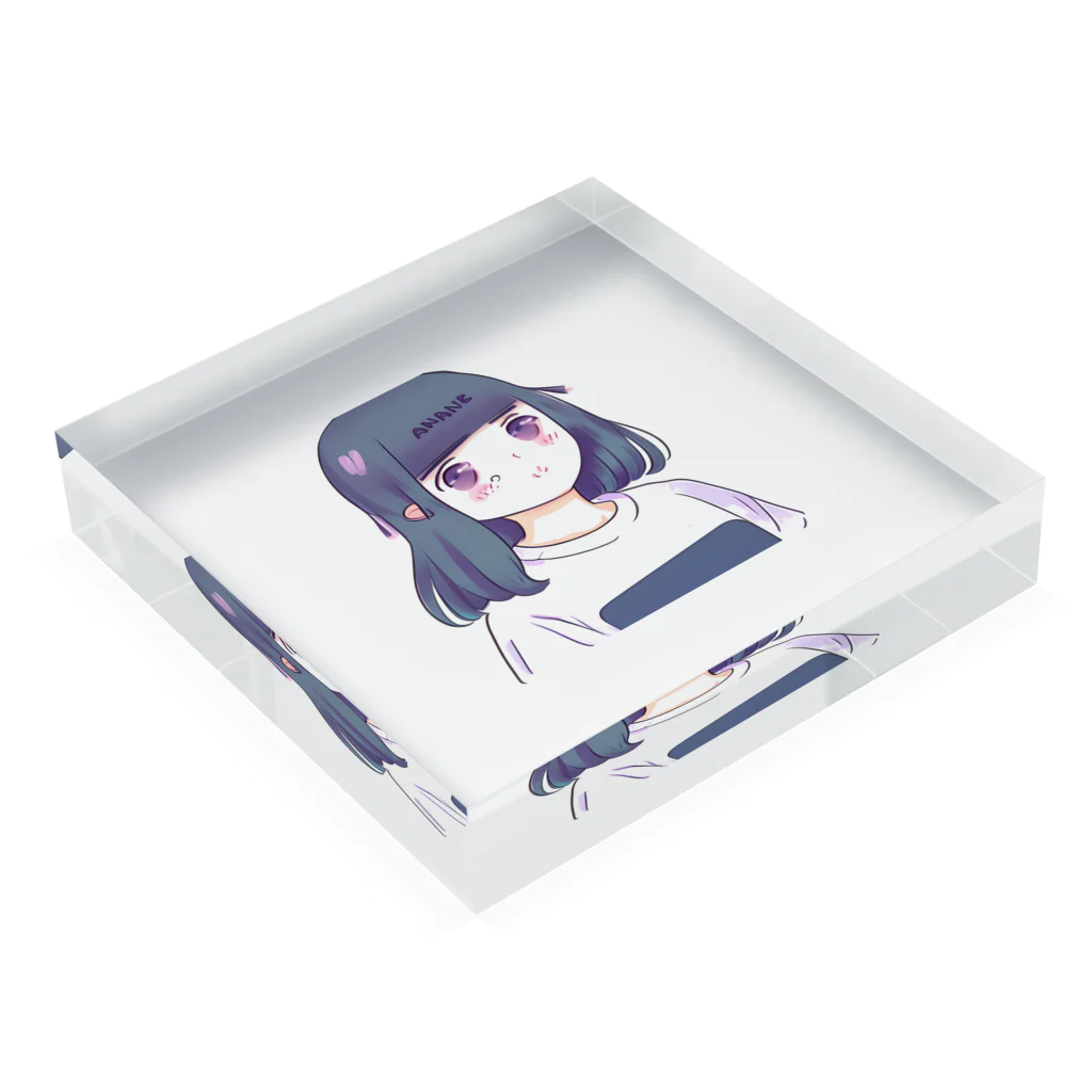 welcome_taroのかわいい女の子 Acrylic Block :placed flat