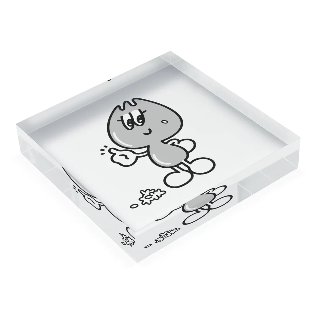 おこめのダイエット食堂のすぽーくん Acrylic Block :placed flat