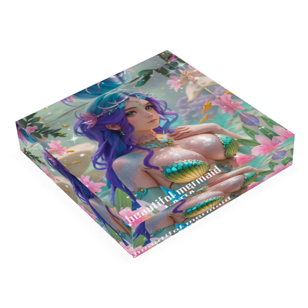 💖宇宙整体♪🌈♪こころからだチャンネル♪💖のbeautiful  mermaid  LARA Acrylic Block :placed flat