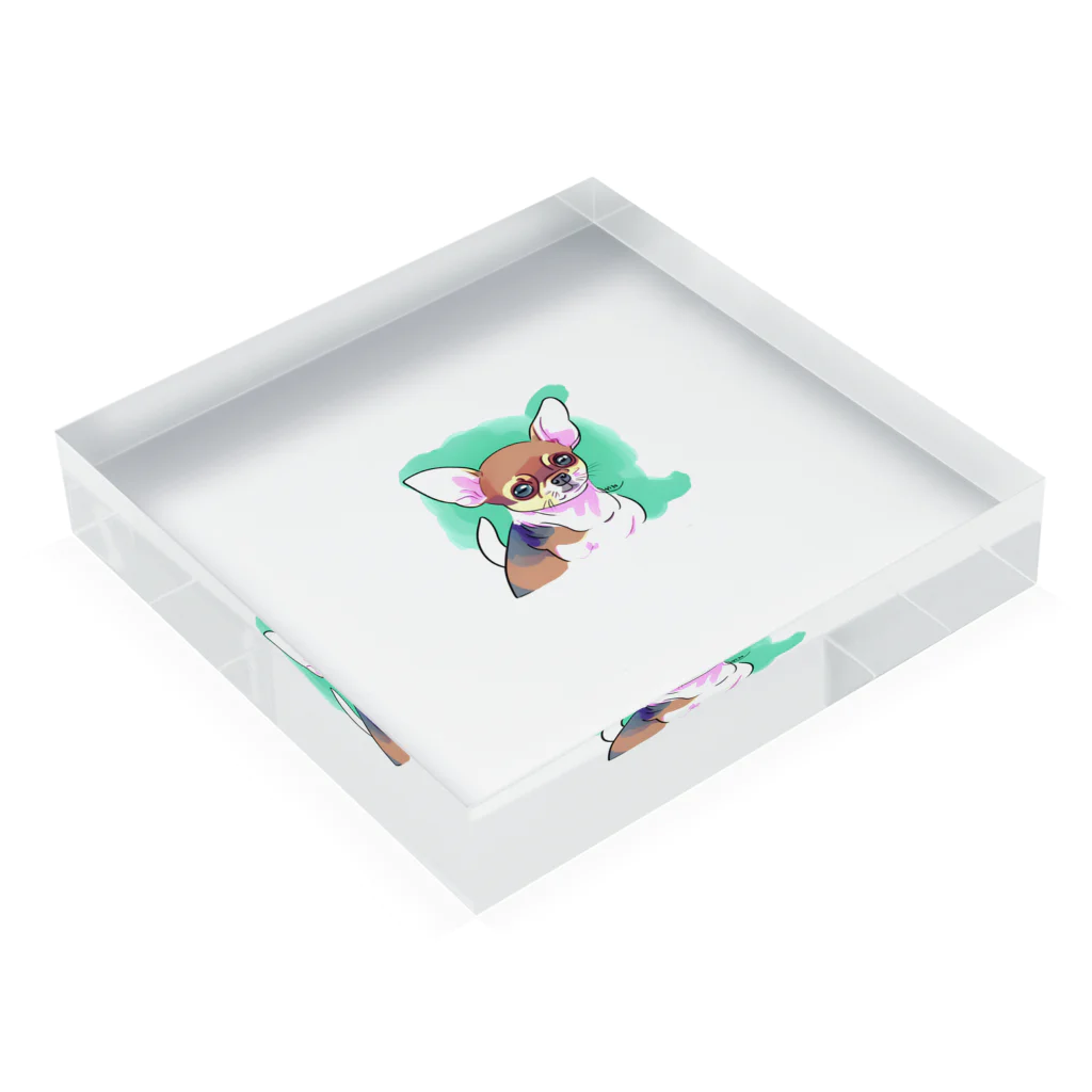 HIMENOAYAKAのチワワグッズ Acrylic Block :placed flat