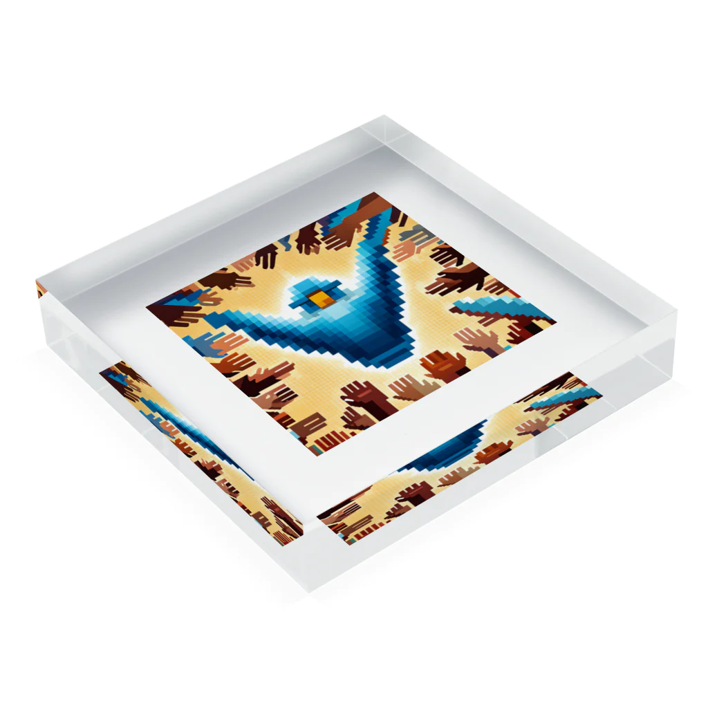 wangchangskiiiiiiのComeback Bluebird! Acrylic Block :placed flat