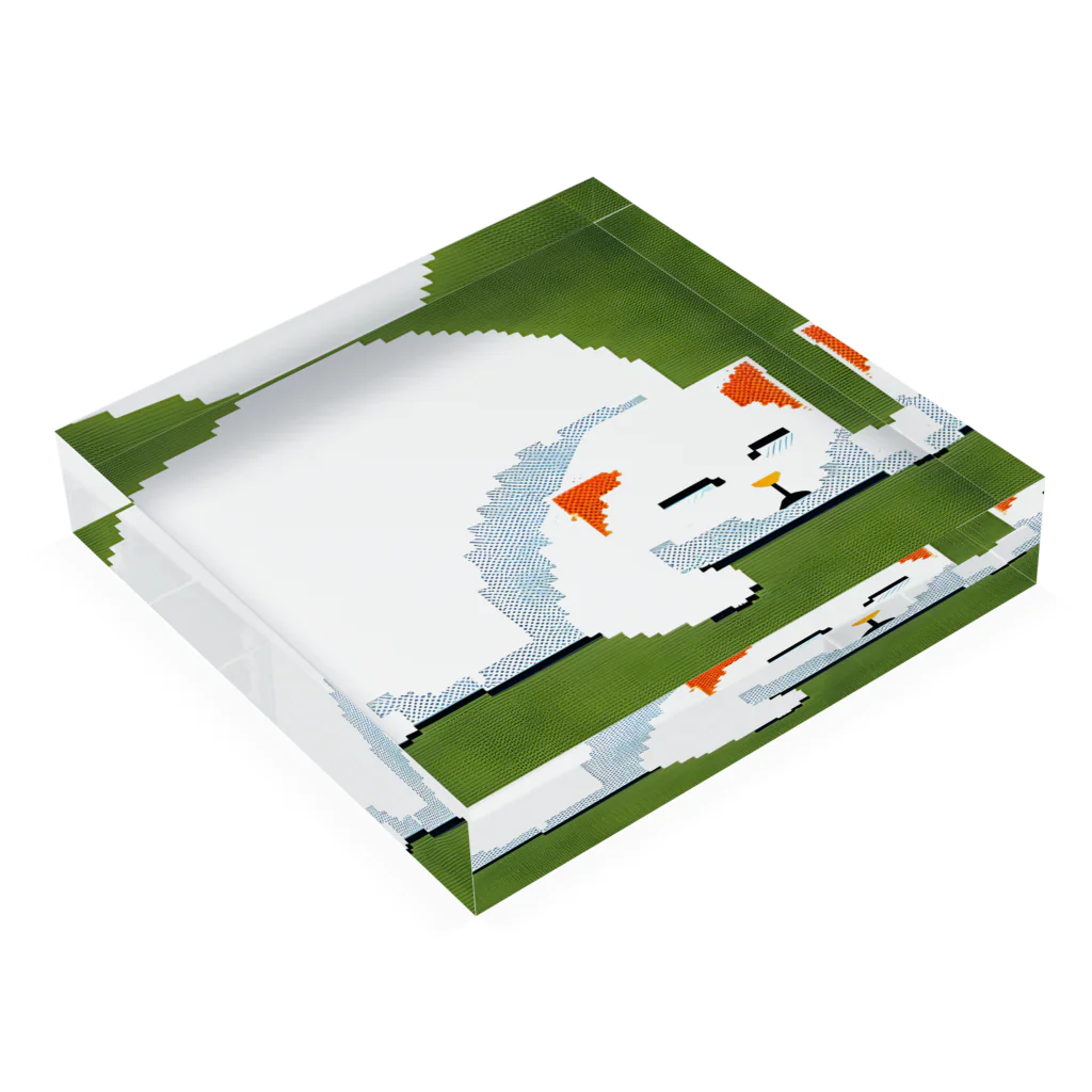 PixelArtMaestroの抹茶の魔法眠り Acrylic Block :placed flat