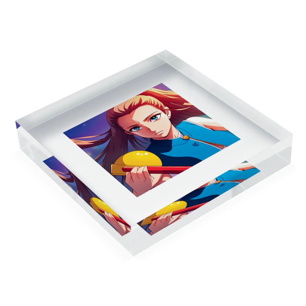 🎨デザイン宮殿🛍️の戦う乙女 Acrylic Block :placed flat