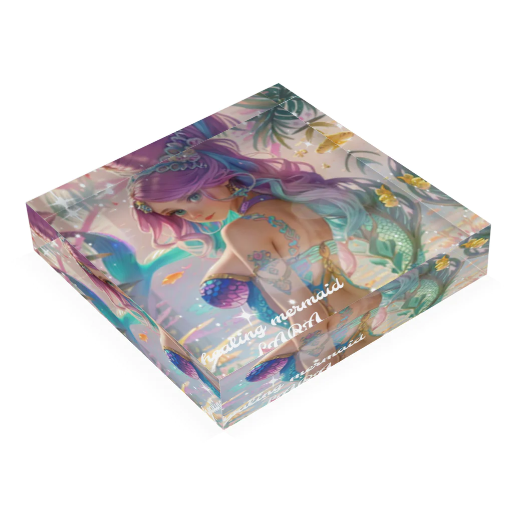 💖宇宙整体♪🌈♪こころからだチャンネル♪💖のhealing  mermaid LARA Acrylic Block :placed flat