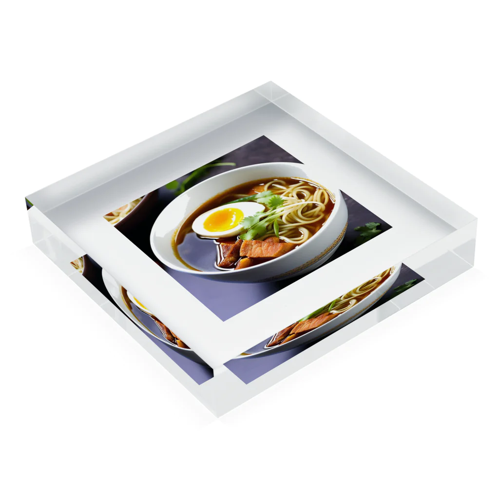 アートとデザインの魔法師けけのラーメン好きにはたまらんね Acrylic Block :placed flat