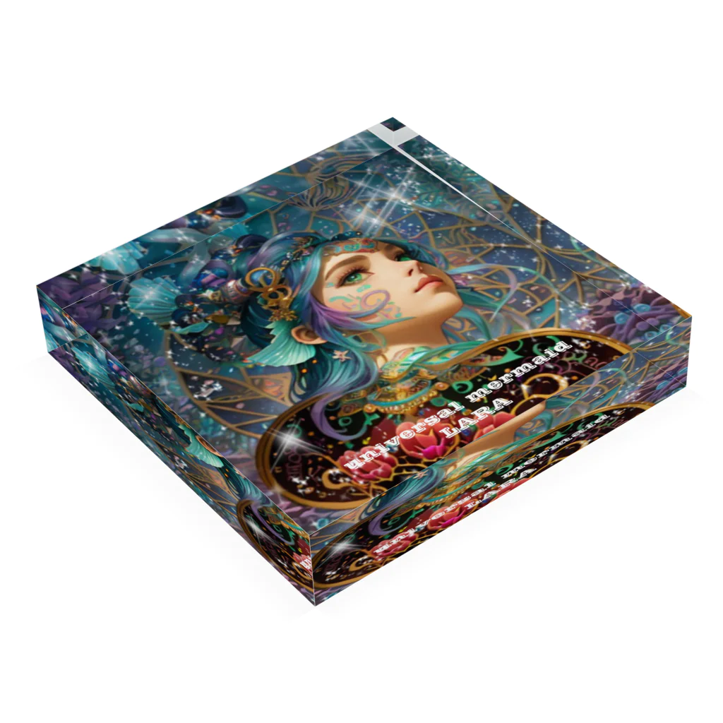 💖宇宙整体♪🌈♪こころからだチャンネル♪💖のuniversal mermaid LARA Acrylic Block :placed flat