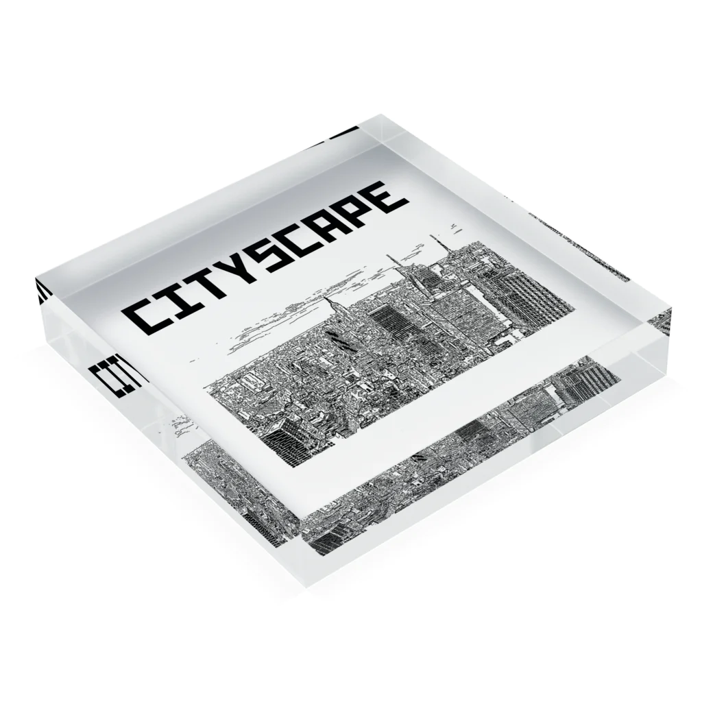 chieemakoのCITYSCAPE Acrylic Block :placed flat