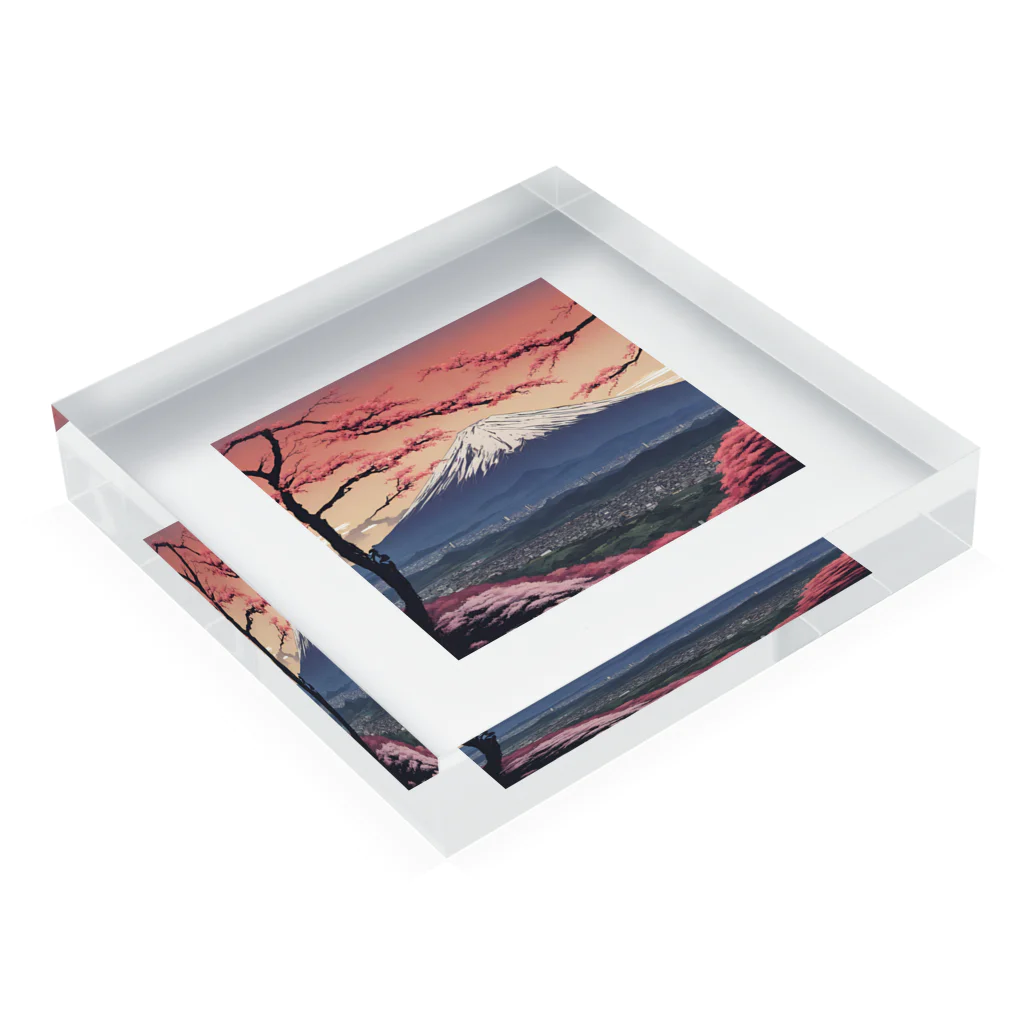 saru88の富士山 Acrylic Block :placed flat