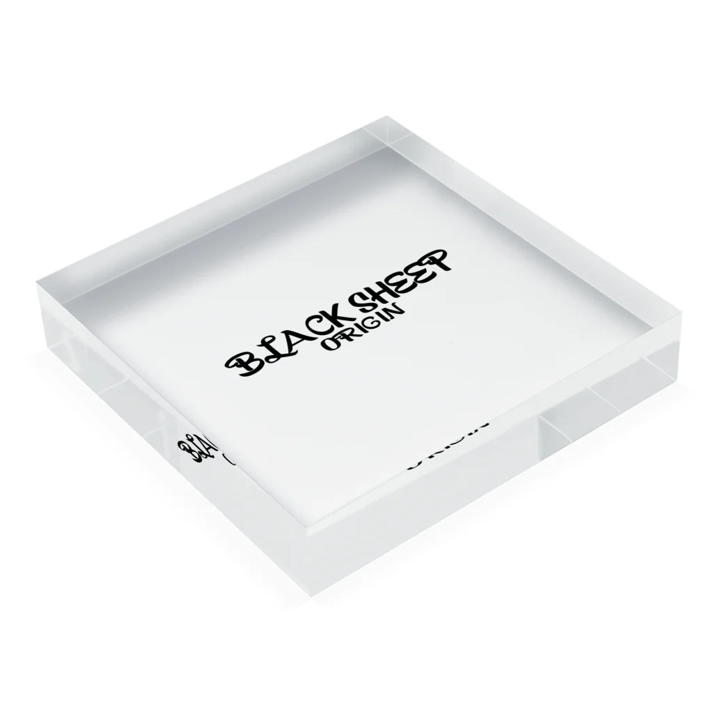 BLACK SHEEP ORIGIN SUZURI SHOPのBLACK SHEEP ORIGIN Acrylic Block :placed flat