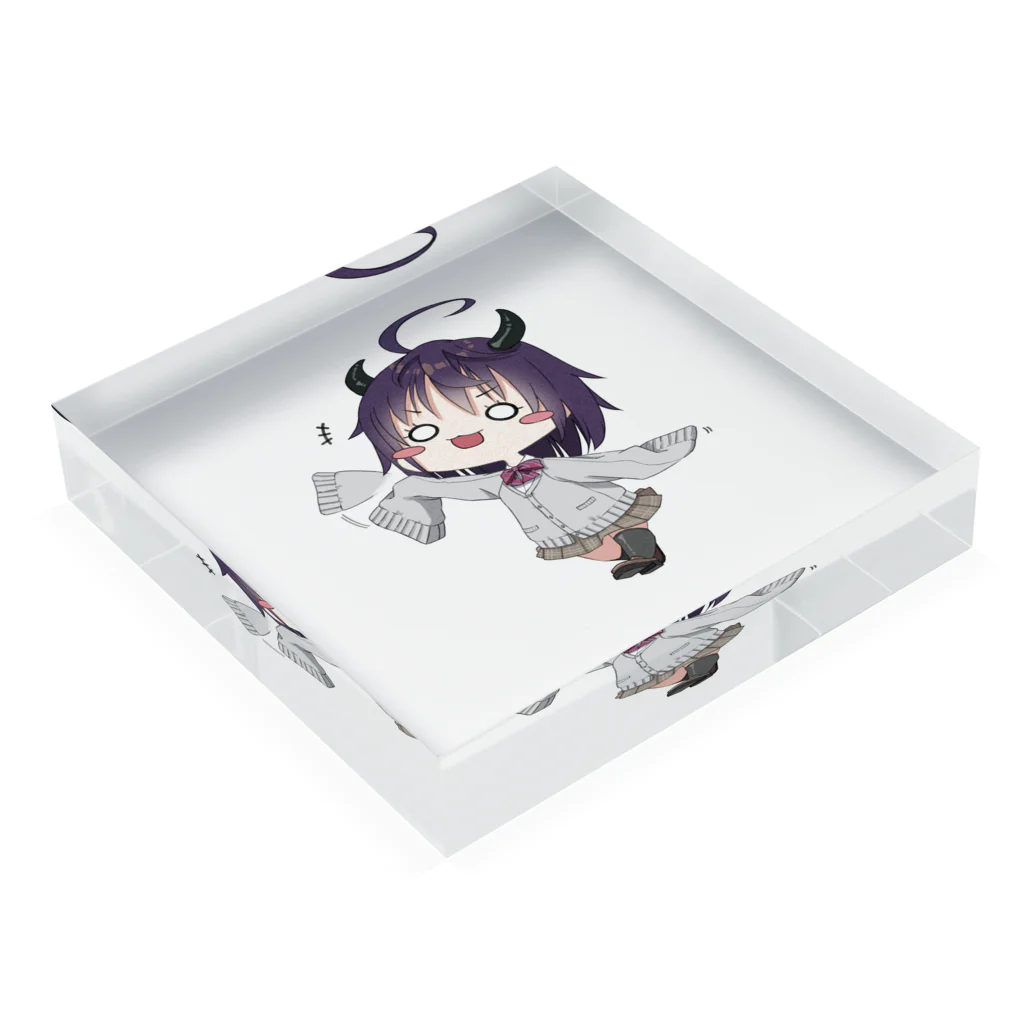 😈へ泥べと🌂の旧ミニベト Acrylic Block :placed flat