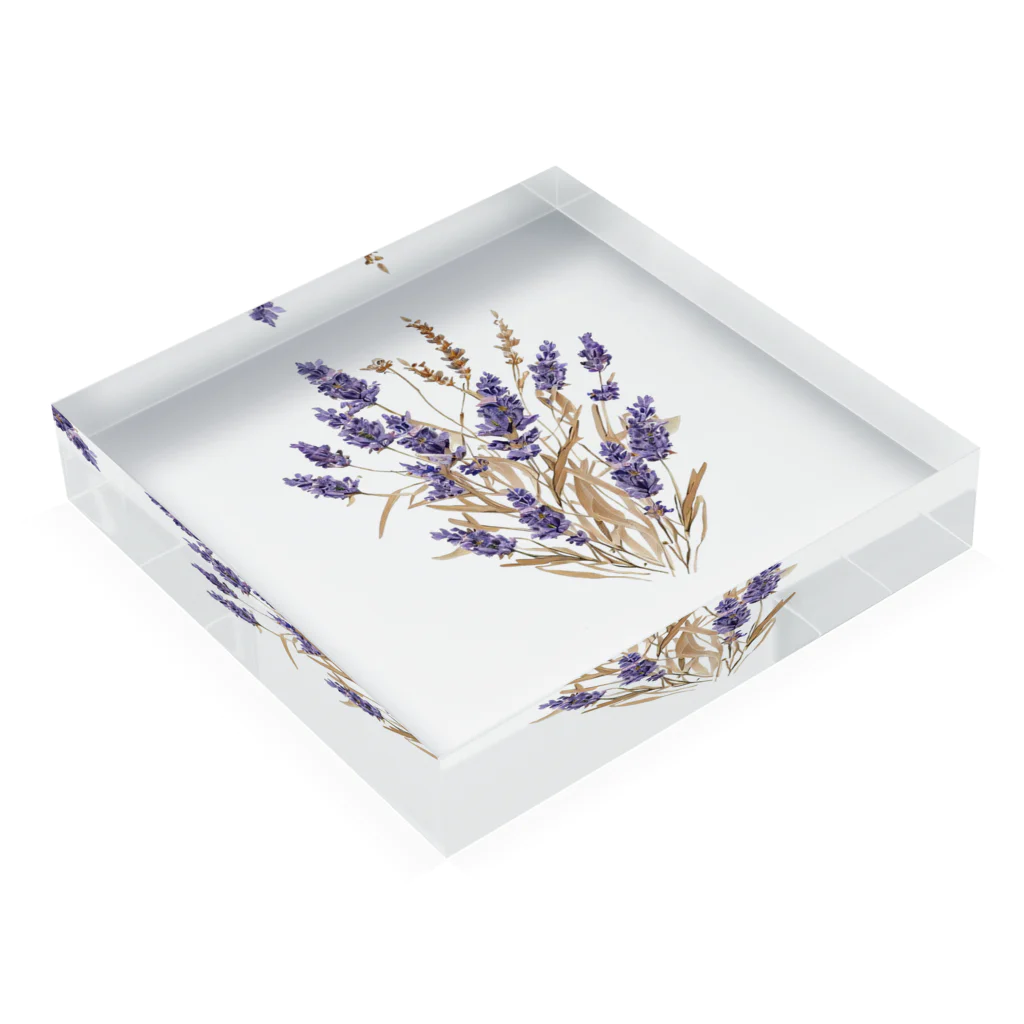 Atelier Petrichor Forestのラベンダー Lavender Acrylic Block :placed flat