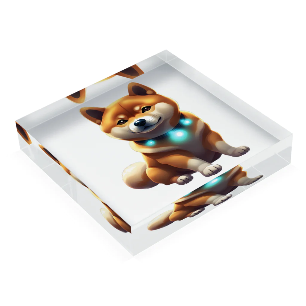 スリーウィスダムのアタシの柴犬 Acrylic Block :placed flat