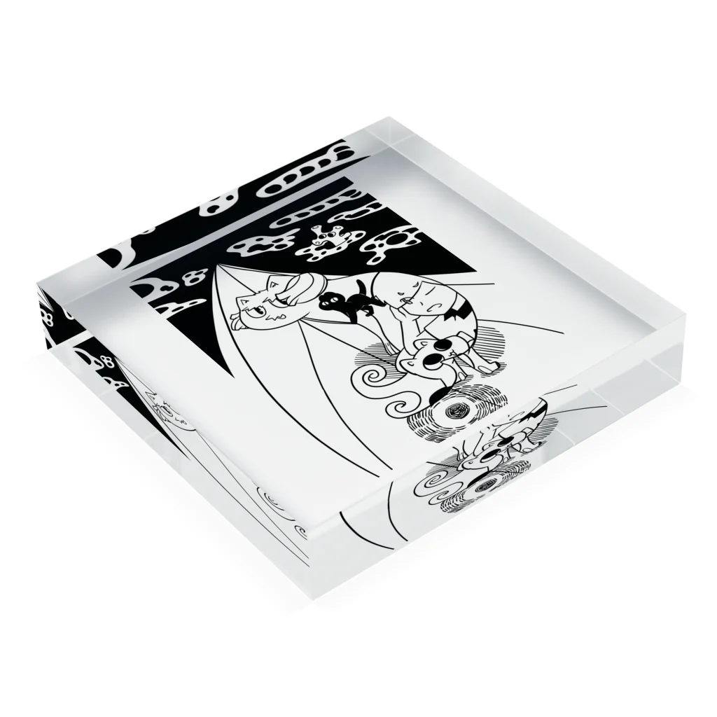 Animaru639のThe and of Cats-004 Acrylic Block :placed flat