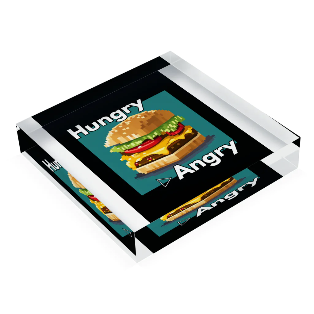 hAngryの【ハンバーガー】hAngry  Acrylic Block :placed flat