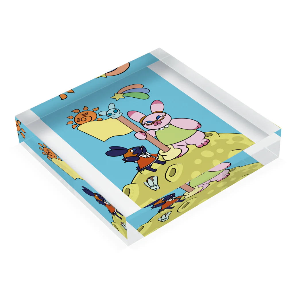 Animaru639のThe Land of Cats-003 Acrylic Block :placed flat