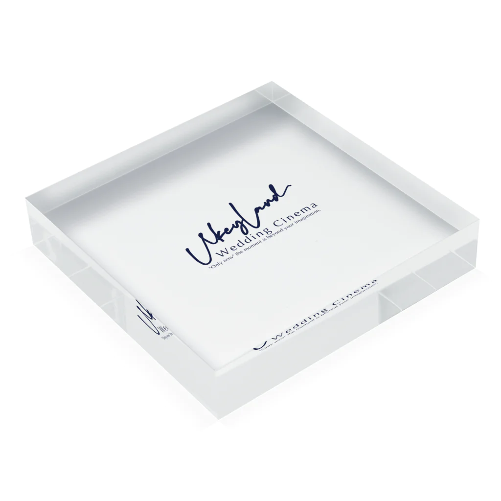 REBELLIONのUKEY LAND LOGO  Acrylic Block :placed flat