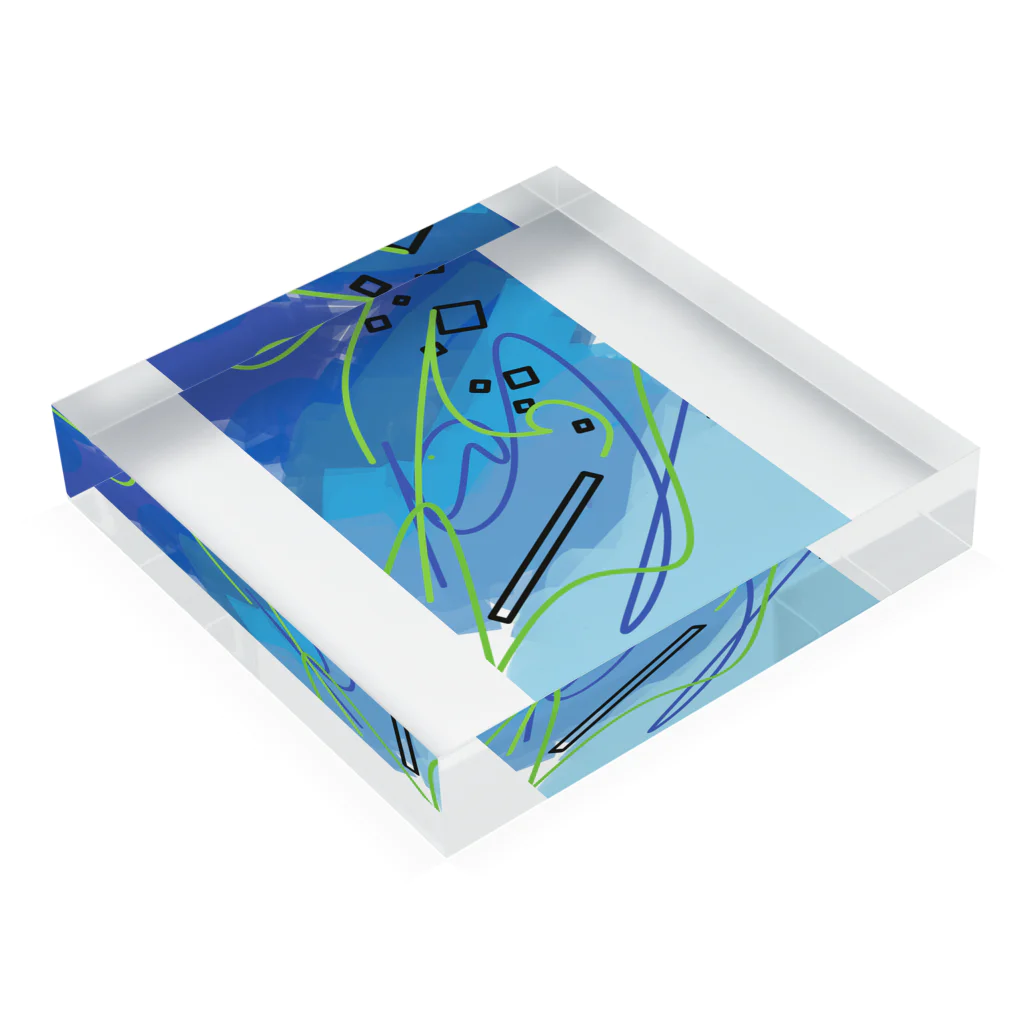 ねこかんのsmoking Acrylic Block :placed flat