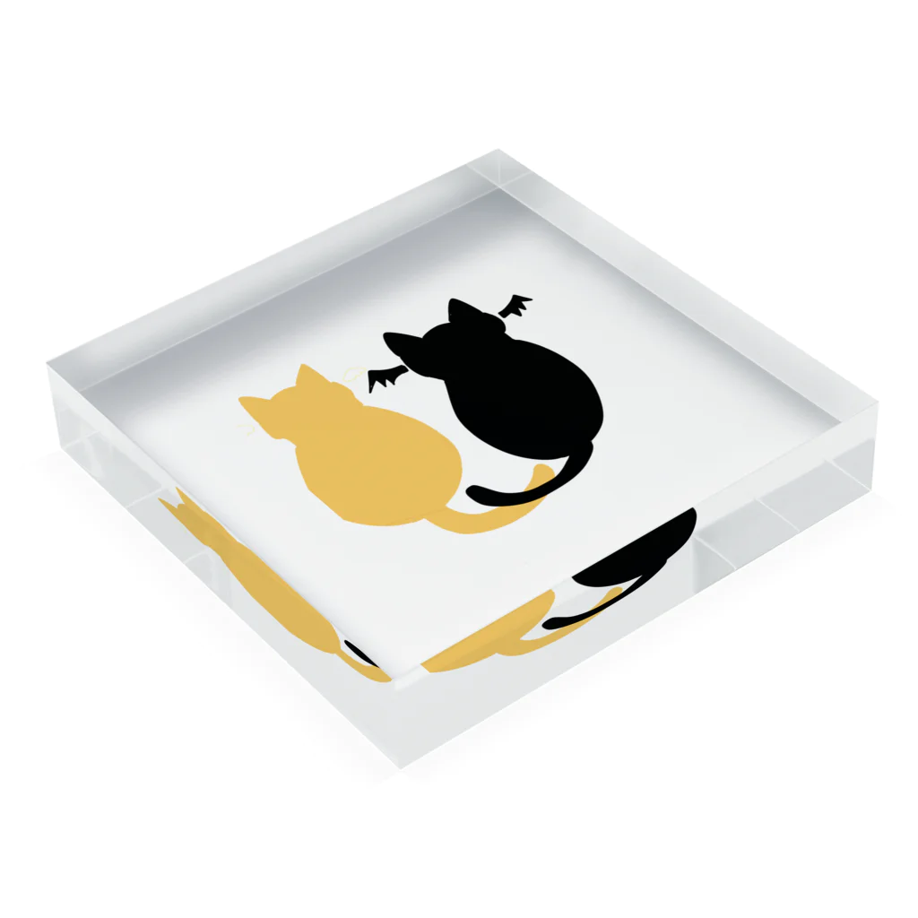 てきとうの寄り添う猫 Acrylic Block :placed flat
