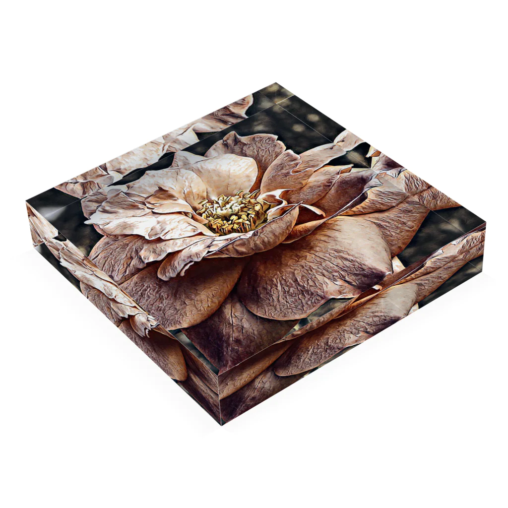 Anna’s galleryのElegant Rose Acrylic Block :placed flat