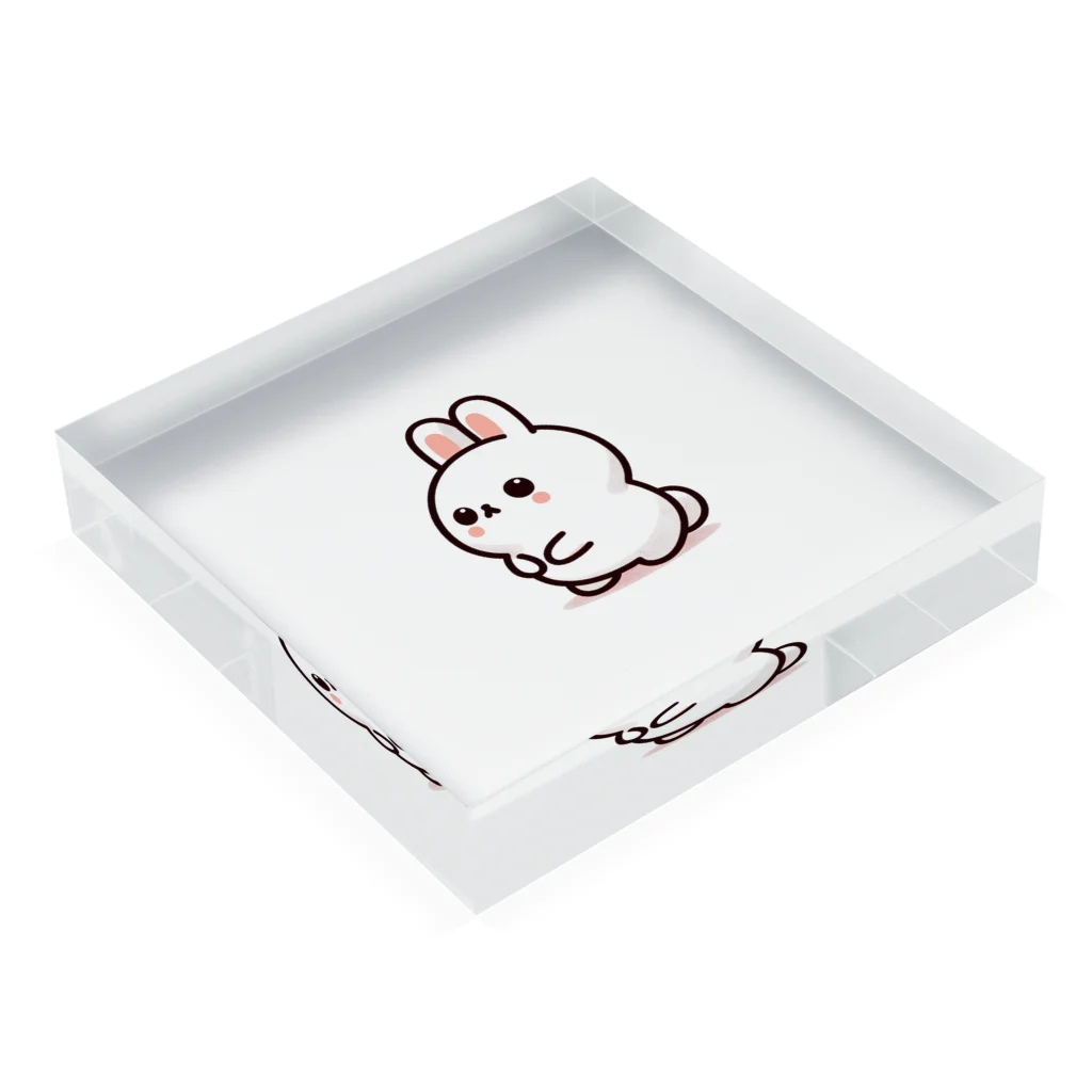 pekikoのうさぎの梅 Acrylic Block :placed flat