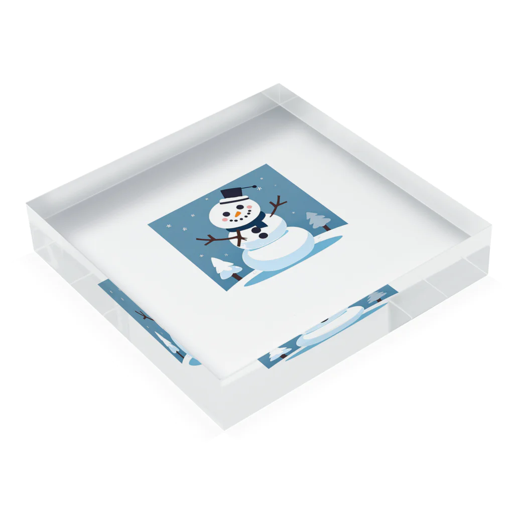 tomy1022のゆきだるまくん Acrylic Block :placed flat