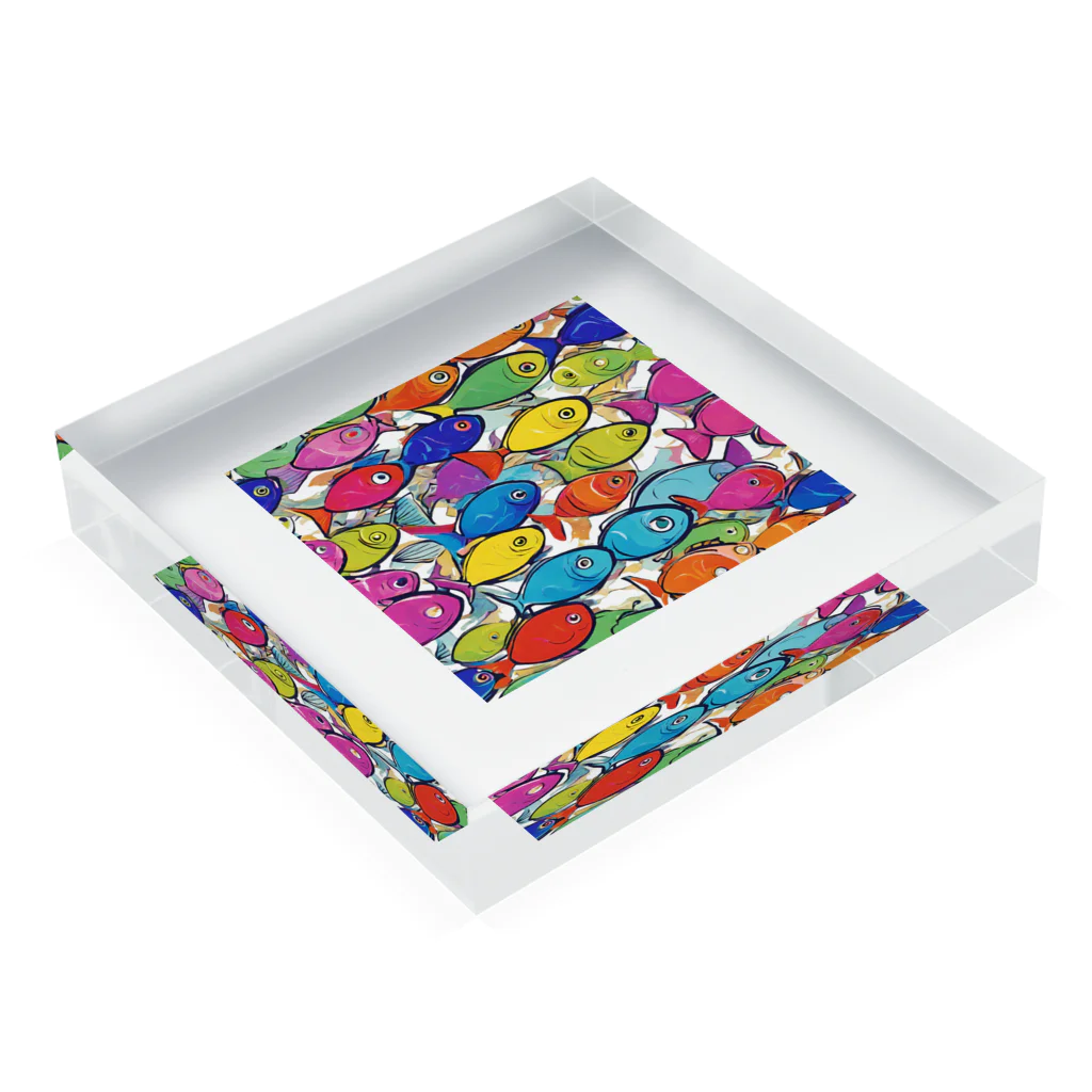 D-JOYのcolorful "sakana" Acrylic Block :placed flat