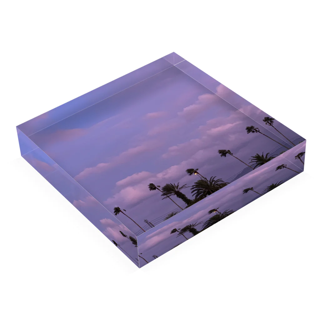 玉手箱の南国の冬空 Acrylic Block :placed flat