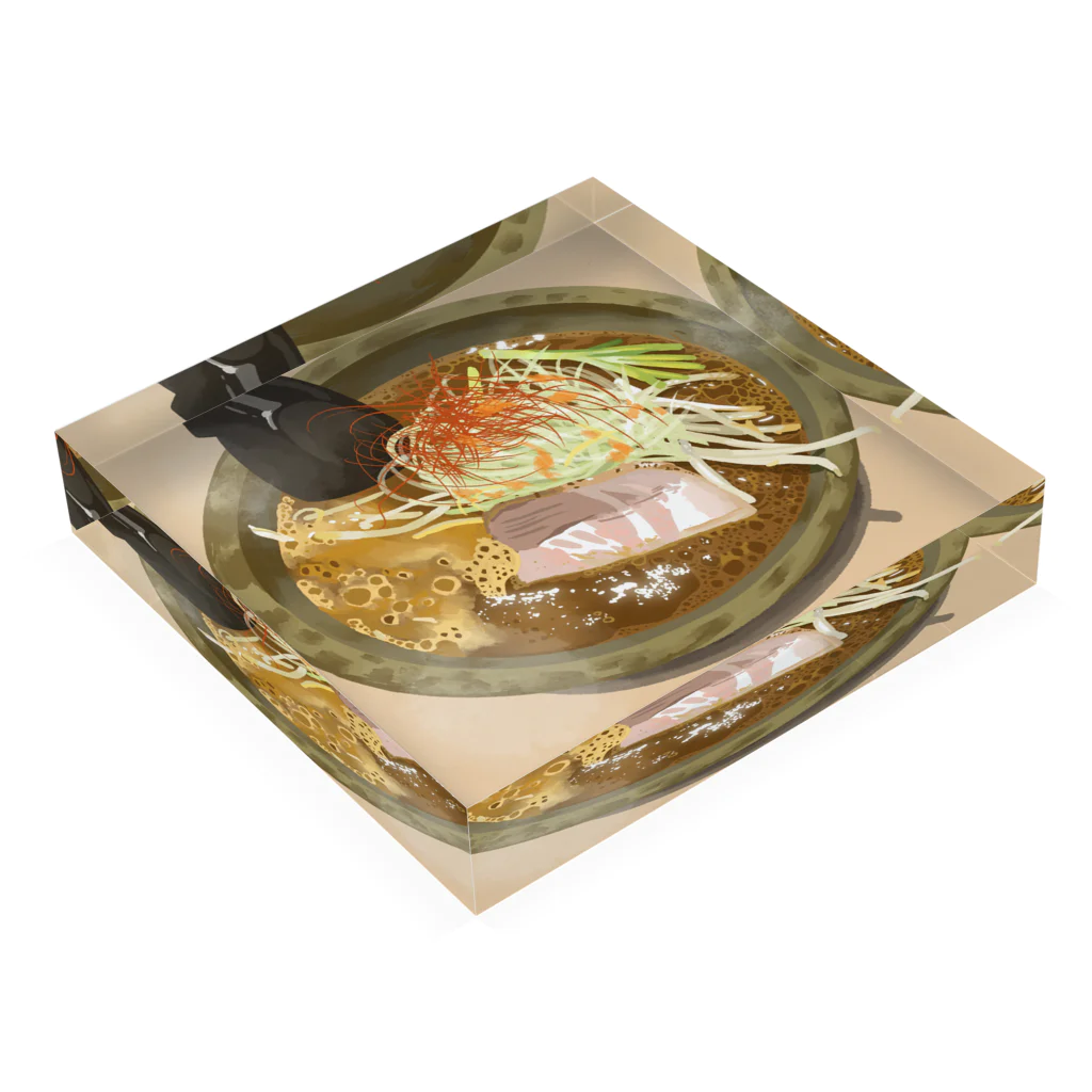 渡邊野乃香のお店のラーメン2 Acrylic Block :placed flat