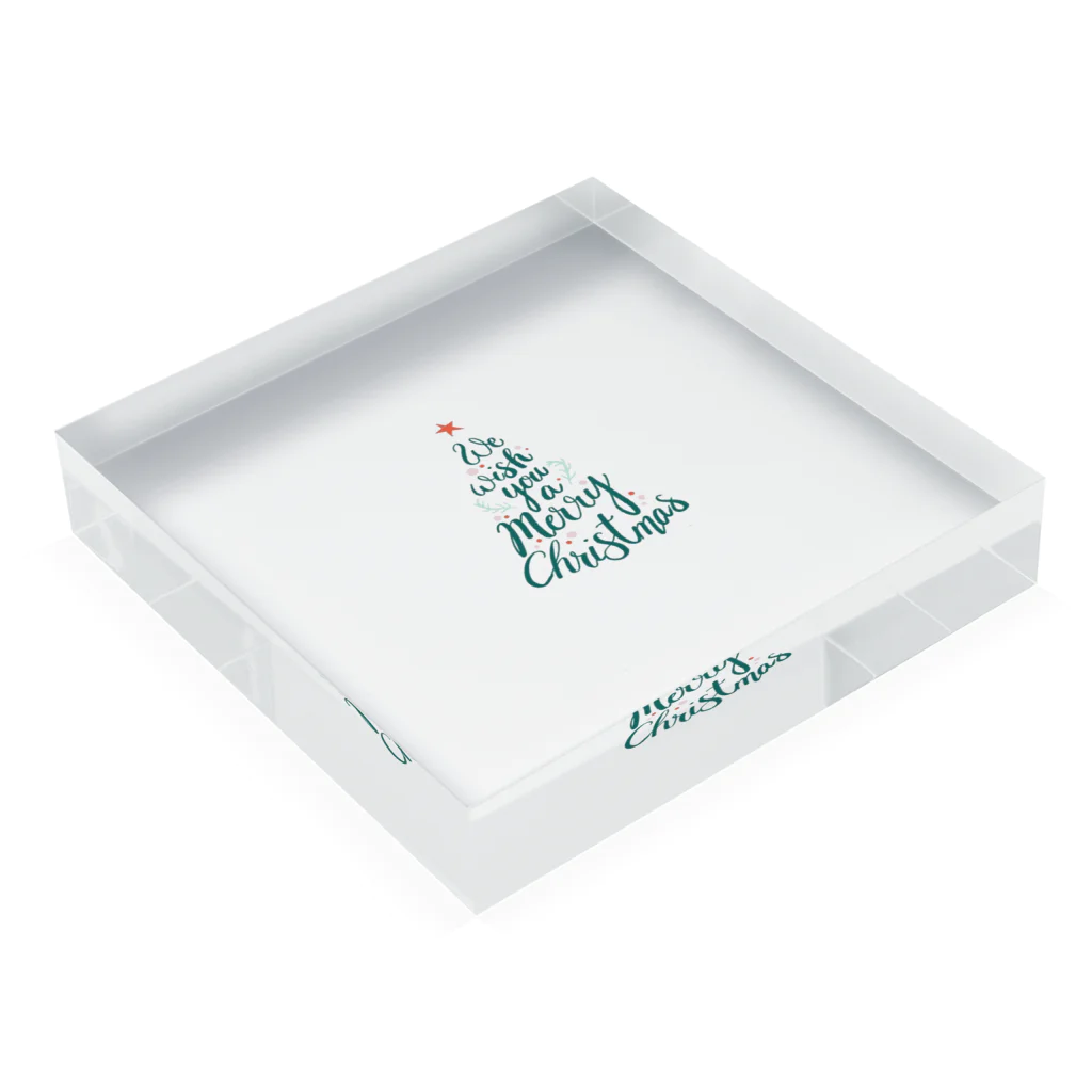 s-12345のメリークリスマス Acrylic Block :placed flat