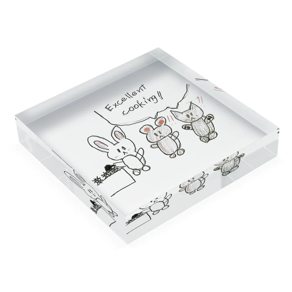 ochikeronのExcellent Cooking Acrylic Block :placed flat