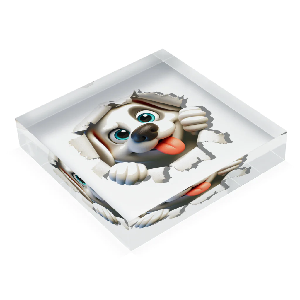 sectorのNaughty dog Acrylic Block :placed flat