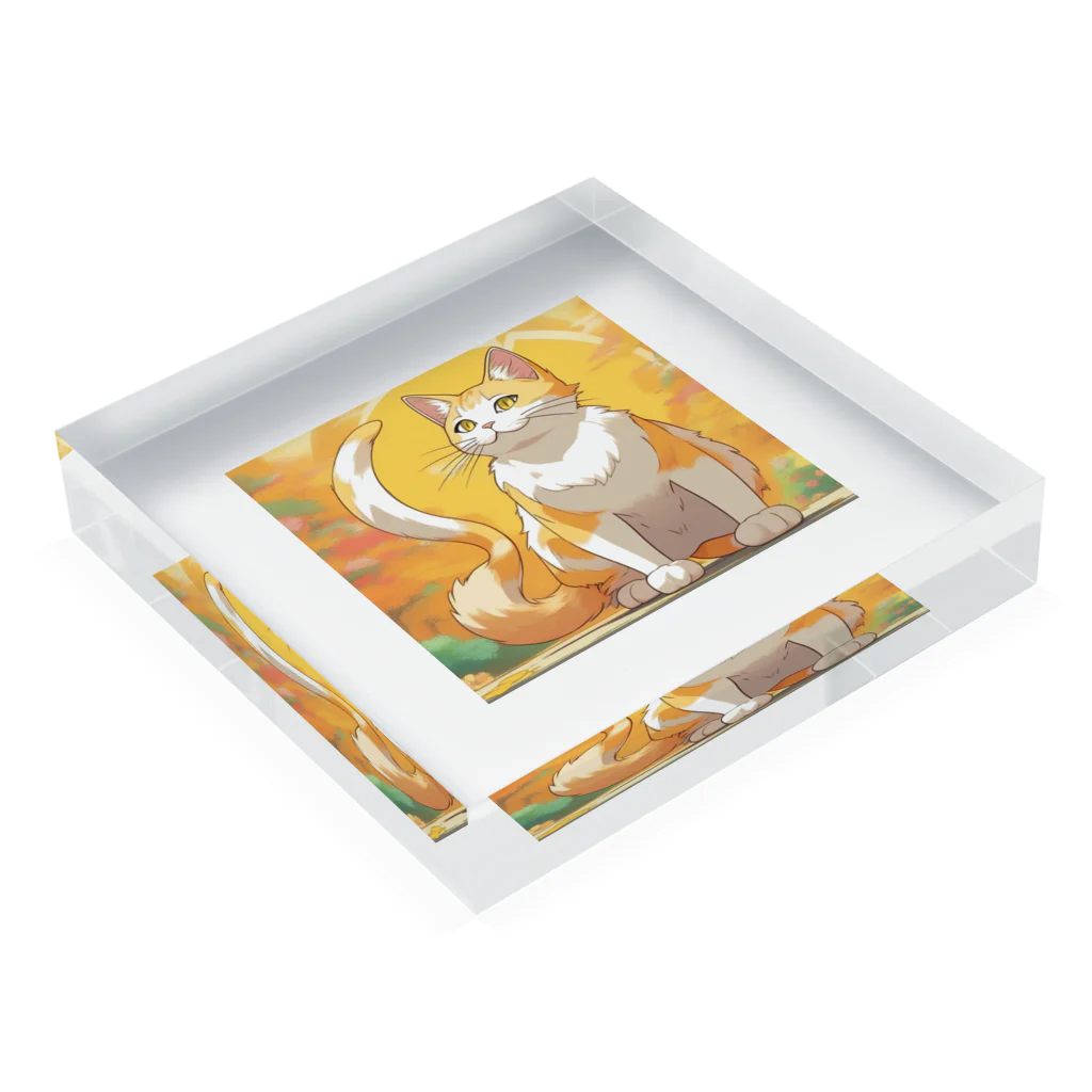 hana-monの希望の猫 Acrylic Block :placed flat