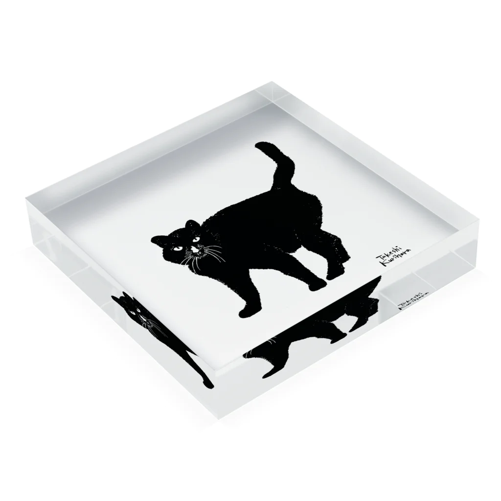 TakeshiKuriharaArtの黒猫 / Black Cat  Acrylic Block :placed flat