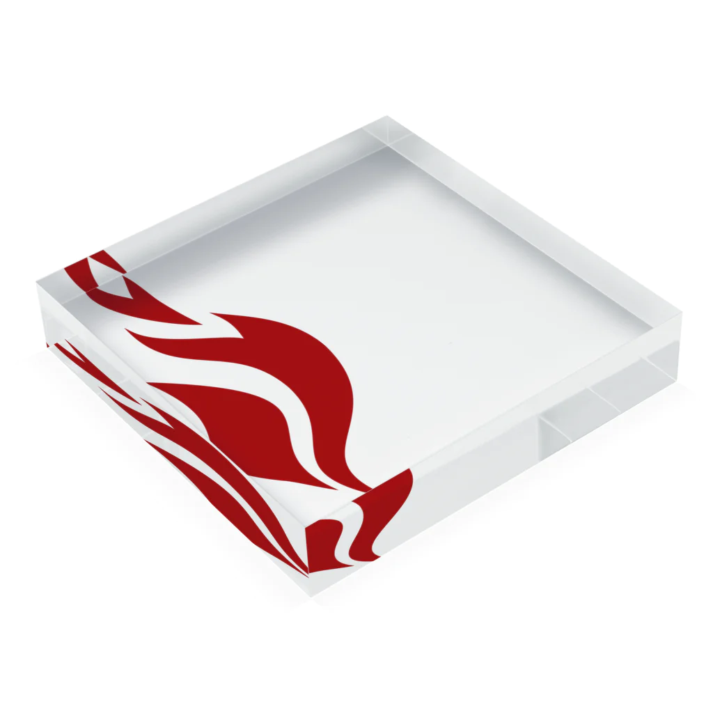 岡田屋 シキのFlip/cliP Enka Red Acrylic Block :placed flat