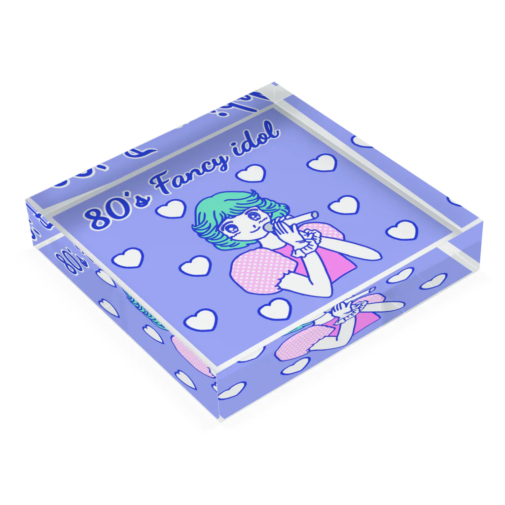 Sugisugi shopの80’s pretty idol Acrylic Block :placed flat