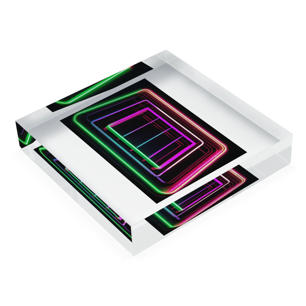 Association Against Mirroring SelfiesのAbstract_Neonsign Acrylic Block :placed flat