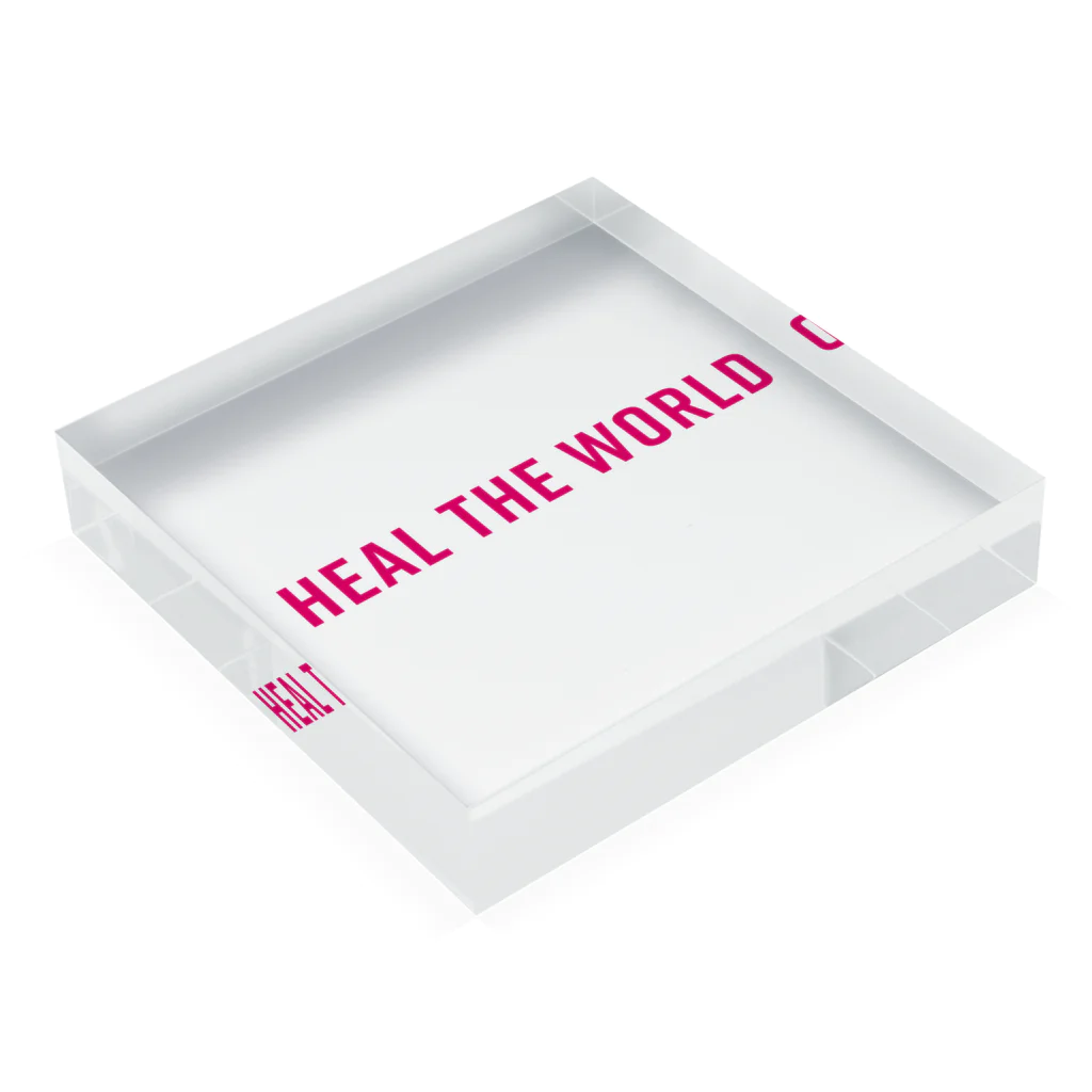 GreenCrystalのHeal the world Acrylic Block :placed flat