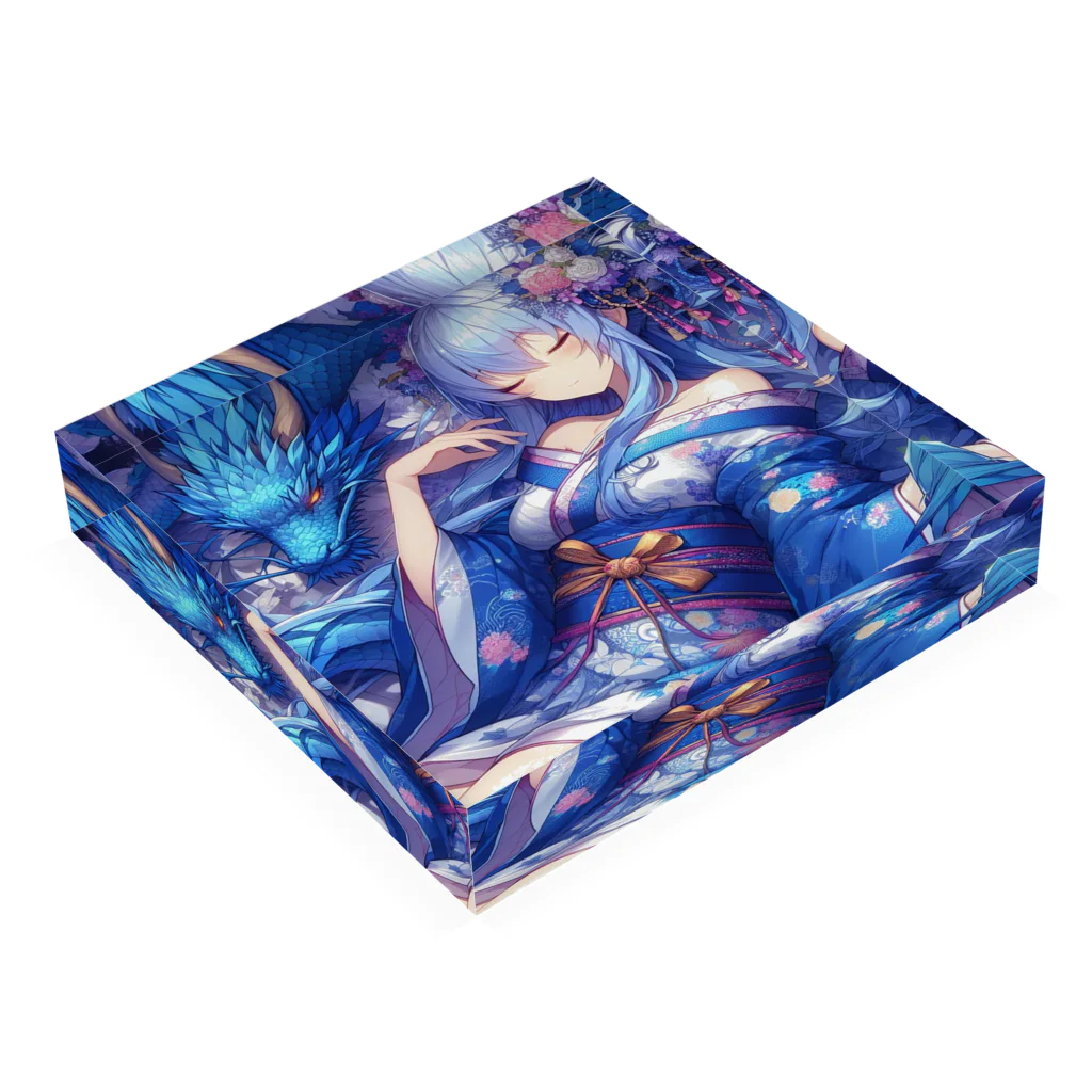 四神-Four Gods- Official SHOPの『Azure Dragon（ of the East）』 Acrylic Block :placed flat