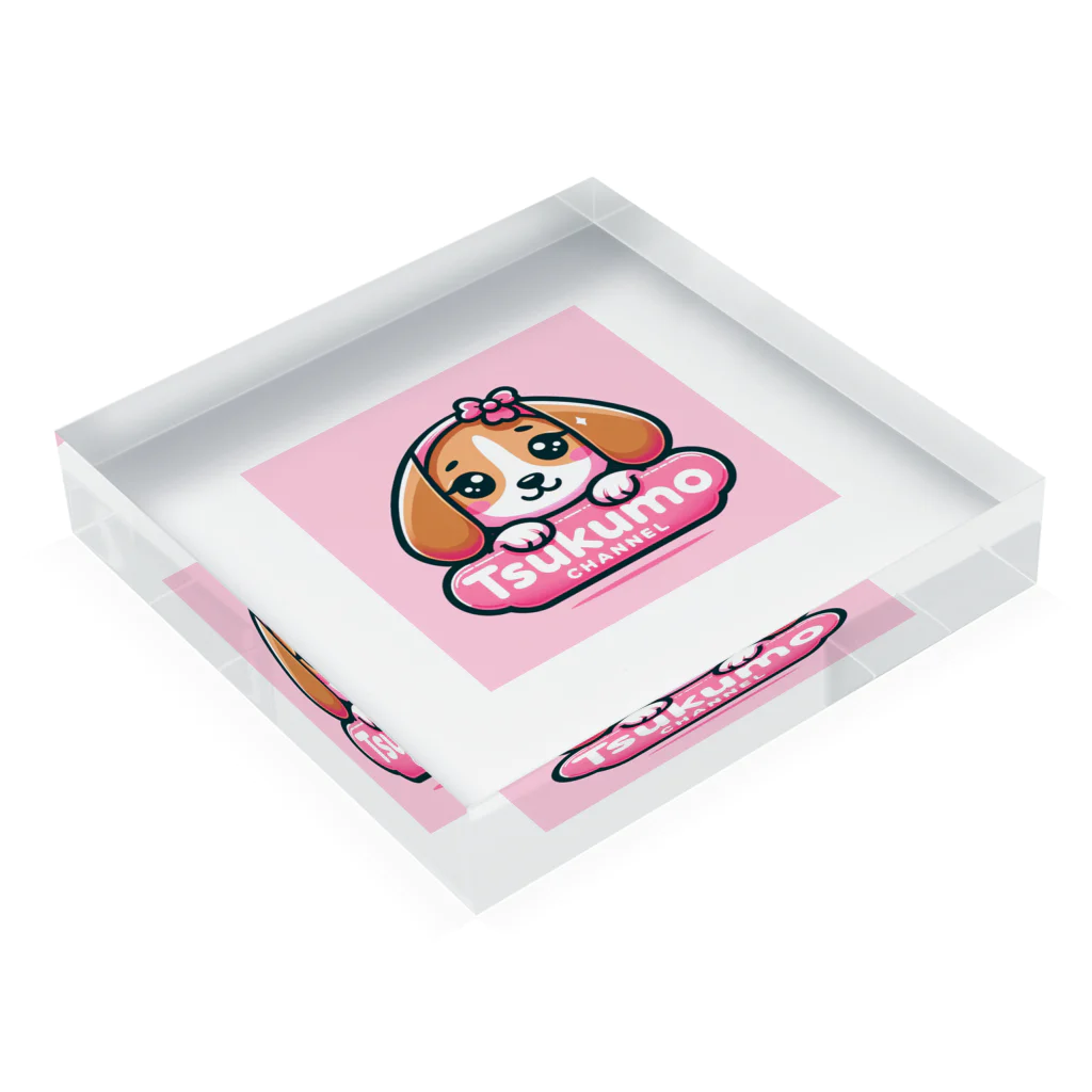 TUKUMOのビーグル犬　つくも Acrylic Block :placed flat